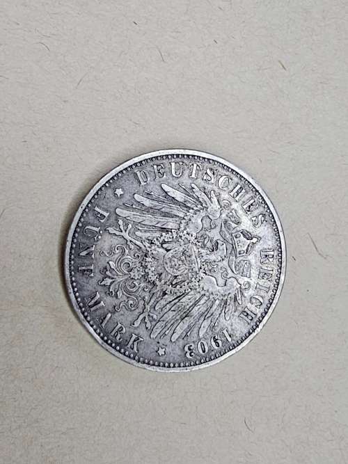 1903 5(Funf) Mark Prussia (A)