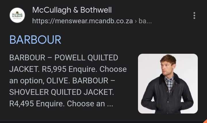 Men`s Jacket (Barbour)