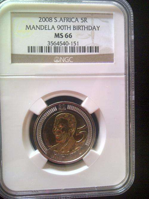 MS66 Mandela 2008 R5 NGC Graded Birthday Coin