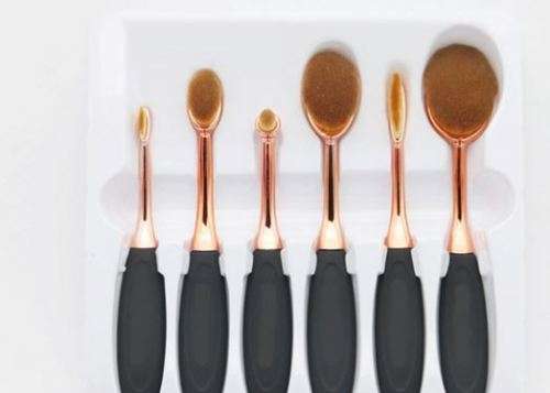 6 Piece Oval Make Up Brush Set