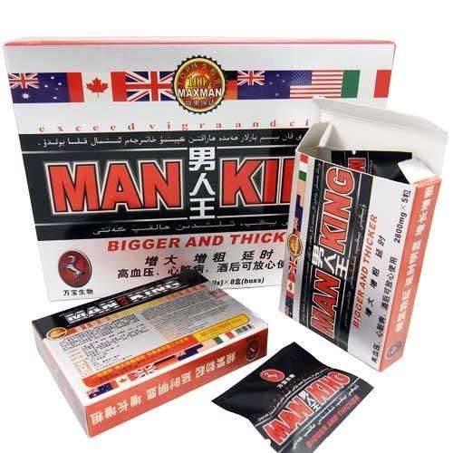 Man King- Natural Erection Tablet Increases Size and Strength of Erection 50 tablets (10 boxes)