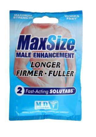 Max Size- Erectile Enhancement  and Stimulant (2 Tablet Pack)