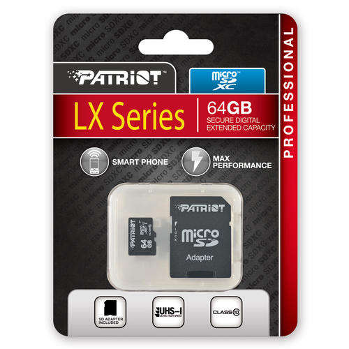 Patriot LX 64GB Micro SD XC 10MB/s