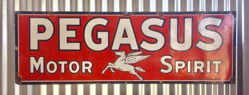 Pegasus Enamel Sign