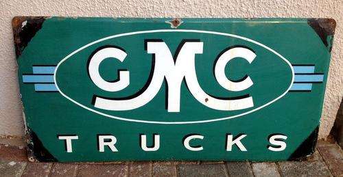 Vintage GMC Enamel Sign
