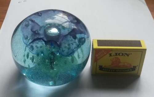 Signed Shirley Cloete Glass Paperweight