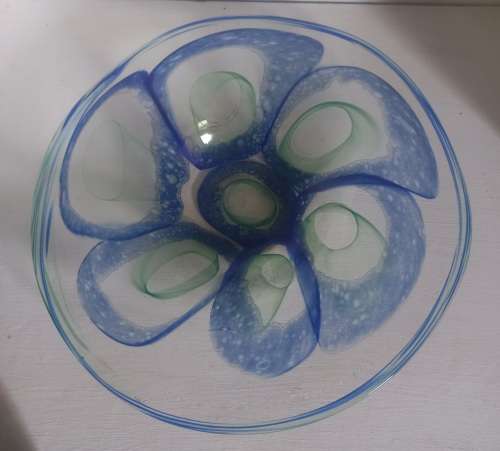 ART GLASS!! Shirley Cloete!! Signed and Dated Glass Bowl