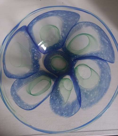ART GLASS!! Shirley Cloete!! Signed and Dated Glass Bowl