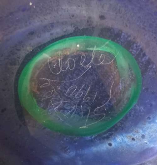 ART GLASS!! Shirley Cloete!! Signed and Dated Glass Bowl