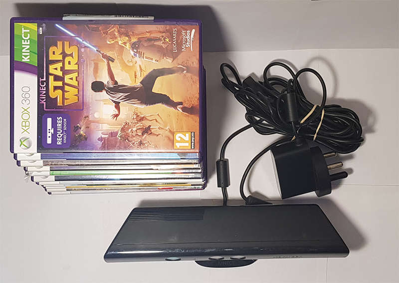 Kinect Sensor for Xbox 360 & 11 Kinect Games - with Original USB cable adaptor & Power supply