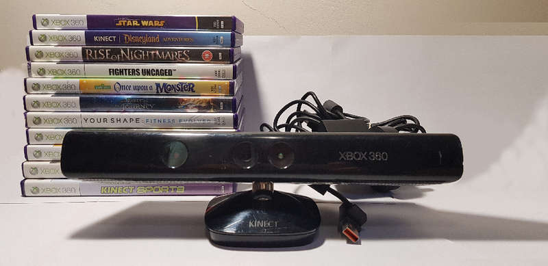 Kinect Sensor for Xbox 360 & 11 Kinect Games - with Original USB cable adaptor & Power supply