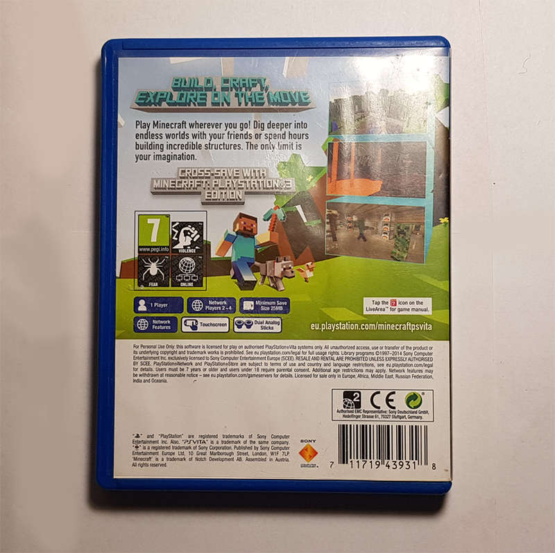 Minecraft:PlayStation Vita Edition for PlayStation Vita / PSVita Slim (Best game now also on PSvita)