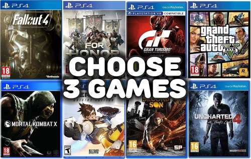 PS4 PRO 2TB CONSOLE + 2 x PS4 CONTROLLERS + 3 PS4 GAMES + PLUG AND PLAY