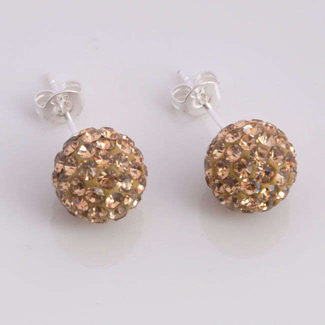High Quality Champagne Crystal Earrings!