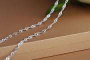Sterling Silver 1.2mm WAVE Chain Necklace