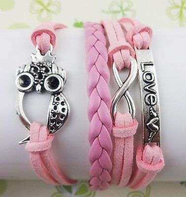 *Quick Shipping* Cute Wisdom Owl Infinity Bracelet