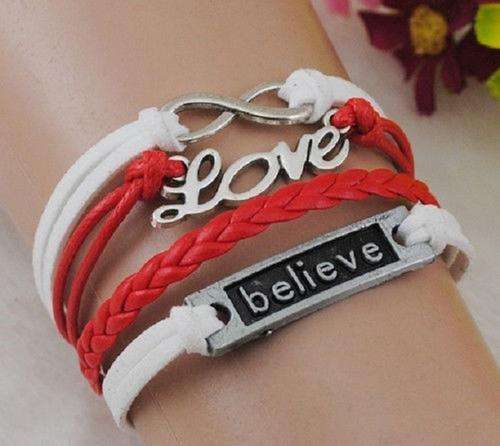 *Quick Shipping*Hot! Believe Infinity Bracelet