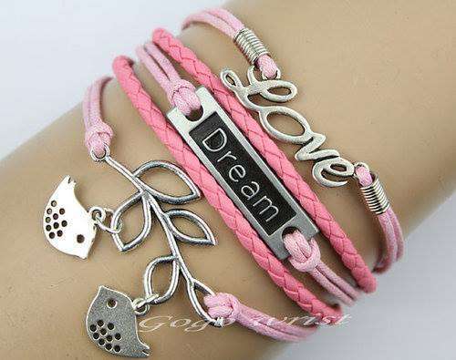 New Hot! "Love birds" Infinity Bracelet