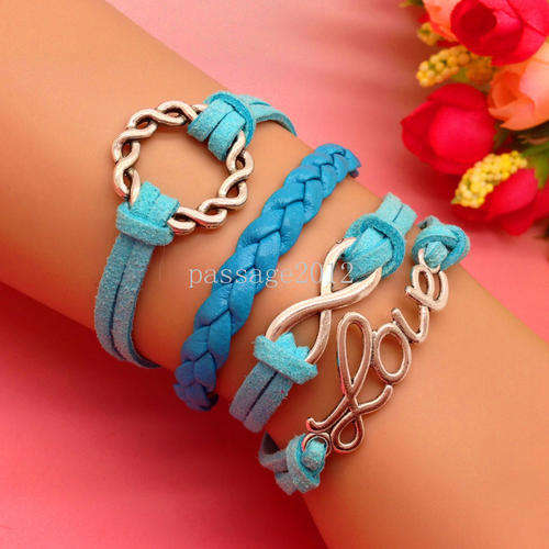 *Quick Shipping*Hot! "Love has no end" Infinity Bracelet