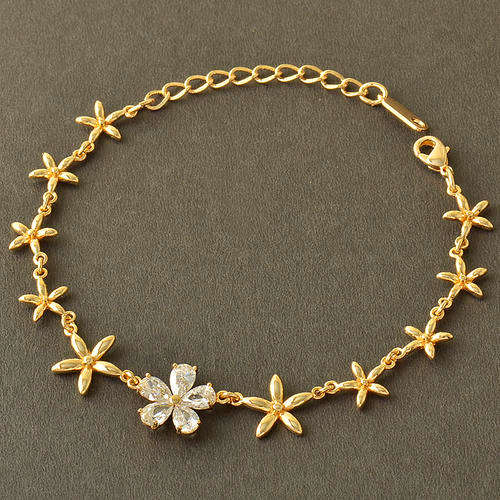 Don't Miss!! Gold Flower CZ Bracelet!