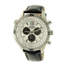 Adriatica 100% Swiss Made, Chronograph Men Pilot Watch, Leather Strap A8172.5213CH