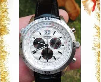 ADRIATICA, *Swiss Made Since 1931* Aviator Pilot Slide Ruler Chronograph Big Date Watch A8172.5213CH