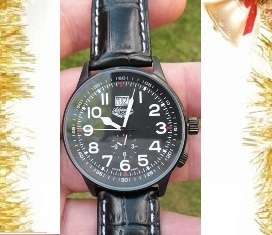 ADRIATICA*100% SWISS Made, Dual Time Pilot Series Mens Big Date Watch A1066.B224Q