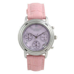 **R5700.00**Krug Baumen Pink MOP Face ROMAN Markers Ladies Chronograph Watch