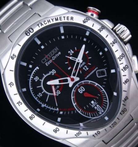 ** Scream**CITIZEN ECODRIVE Splitsec CHRONOGRAPH 330F WATCH AT1131-51E