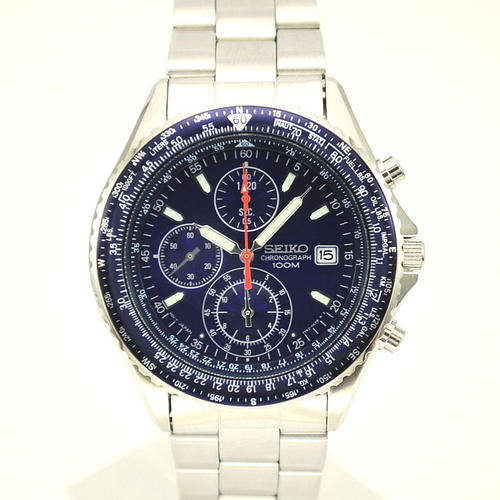**R1 no reserve**SEIKO MENS CHRONOGRAPH FLIGHTMASTER PILOT WATCH SND255