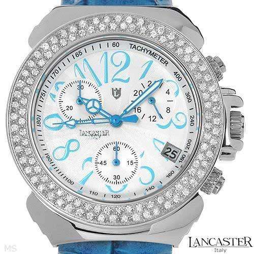 LANCASTER New Chronograph Date Watch With 0.94ctw Genuine Diamonds OLA0226EP