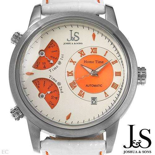 New JOSHUA AND SONS "Triple Time Zone" Mens Date Watch JS-03-09
