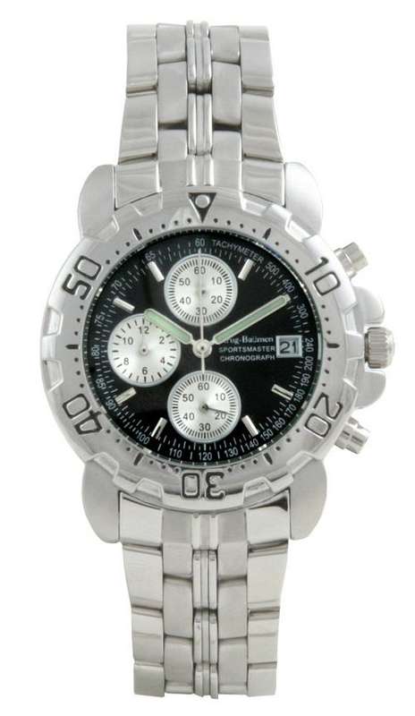 Krug Baumen SPORTSMASTER Black S/STEEL Gents Chronograph
