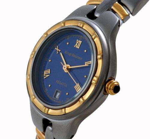 Krug Baumen GOLD pl Regatta Blue Gents Date Watch