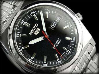 SEIKO 5 **Classic** MEN AUTOMATIC BLACK DIAL WATCH NR SNK649