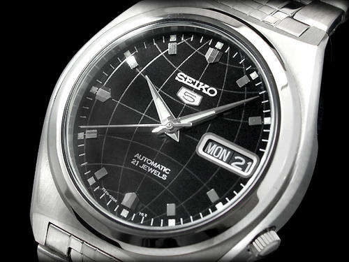 SEIKO 5 **Classic** MEN AUTOMATIC BLACK DIAL WATCH NR SNK669