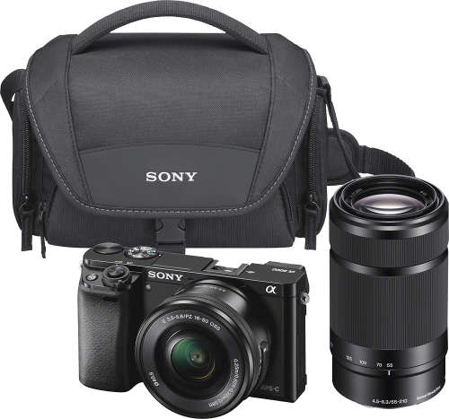 Sony Alpha a6000 Mirrorless Digital Camera with 55-210mm and 16-50mm Power Zoom Lenses