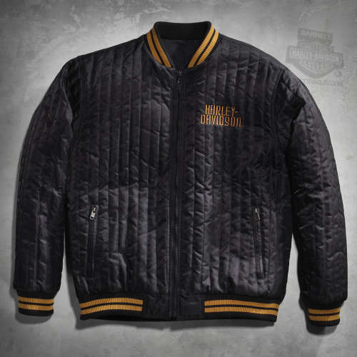 Harley-Davidson® Mens Windstar Reversible Quilted Bomber Casual Jacket