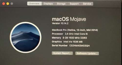 Macbook Pro 13, Retina (Mid 2014)