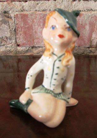 RARE COLLECTION OF 5 LUCIA WARE HAND PAINTED PIXIES