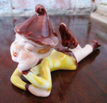 RARE COLLECTION OF 5 LUCIA WARE HAND PAINTED PIXIES