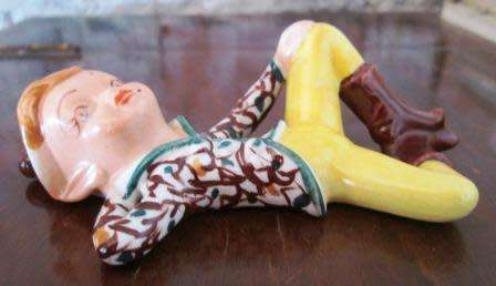 RARE COLLECTION OF 5 LUCIA WARE HAND PAINTED PIXIES