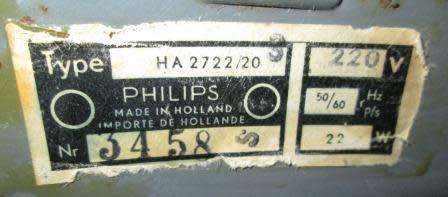 VINTAGE 1960S PHILIPS FAN IN ORIGINAL INDUSTRIAL COLOUR