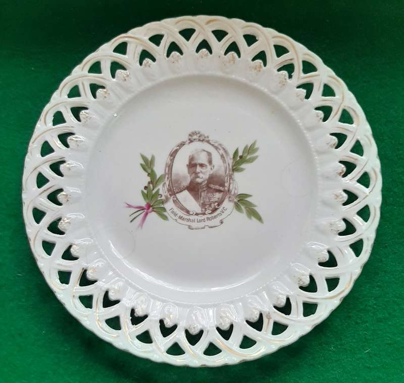 ANTIQUE ANGLO BOER WAR LORD ROBERTS COMMEMORATIVE PLATE