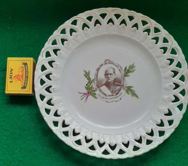 ANTIQUE ANGLO BOER WAR LORD ROBERTS COMMEMORATIVE PLATE