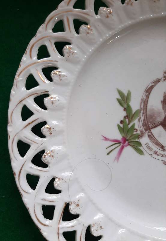 ANTIQUE ANGLO BOER WAR LORD ROBERTS COMMEMORATIVE PLATE