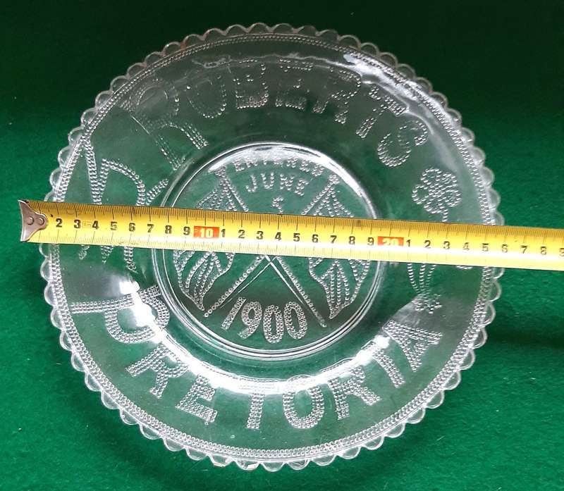 ANTIQUE VICTORIAN LORD ROBERTS ANGLO BOER WAR GLASS PLATE