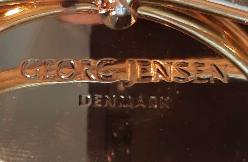 GEORG JENSEN GOLD PLATED CANDLE HOLDER