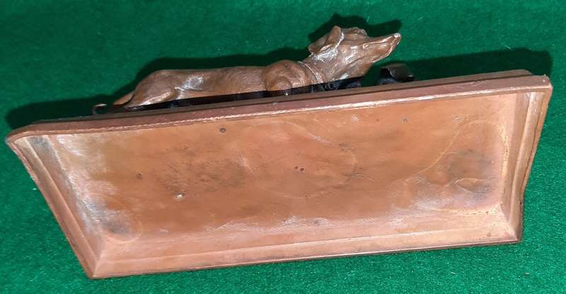 VINTAGE SOLID COPPER  PAIR OF DACHSHUND FIGURINE