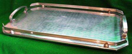 ART DECO CHROME MACHINE AGE TRAY